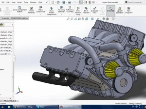 v6 engine 3D Model