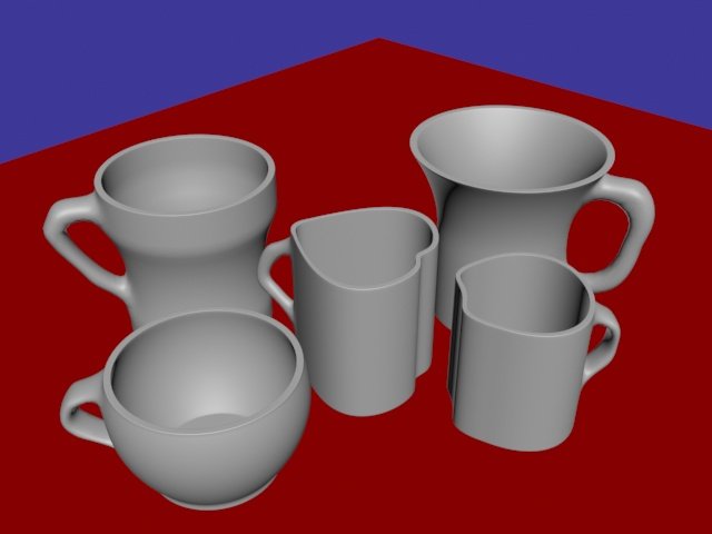 coffee mug and cup 3D Модель .c4d .max .obj .3ds .fbx .stl .blend 
