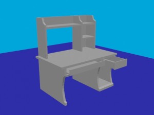 computer table 3D Model