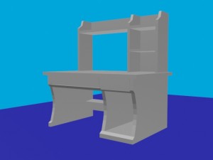 computer table 3D Model