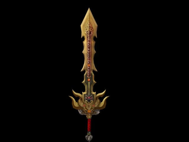 lowpoly sword 3D 模型 .c4d .max .obj .3ds .fbx .stl .blend 