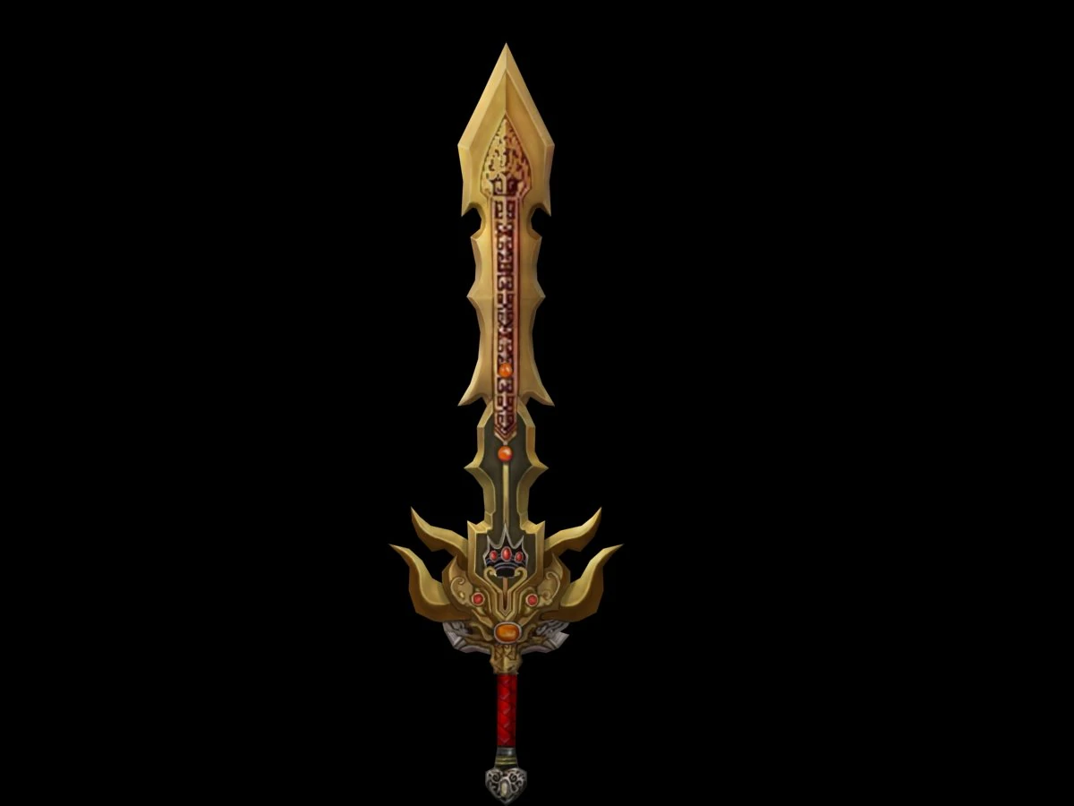 espada de baja poli Modelo 3D .c4d .max .obj .3ds .fbx .stl .blend 
