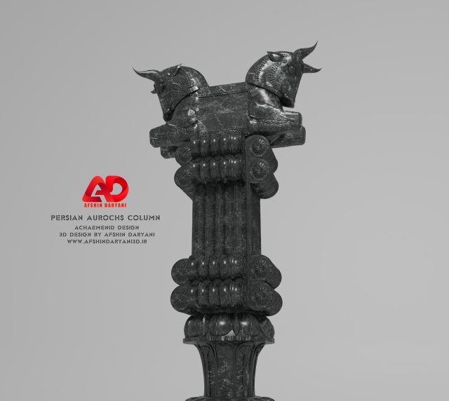Persian columnachaemenid 3D Model .c4d .max .obj .3ds .fbx .stl .blend 