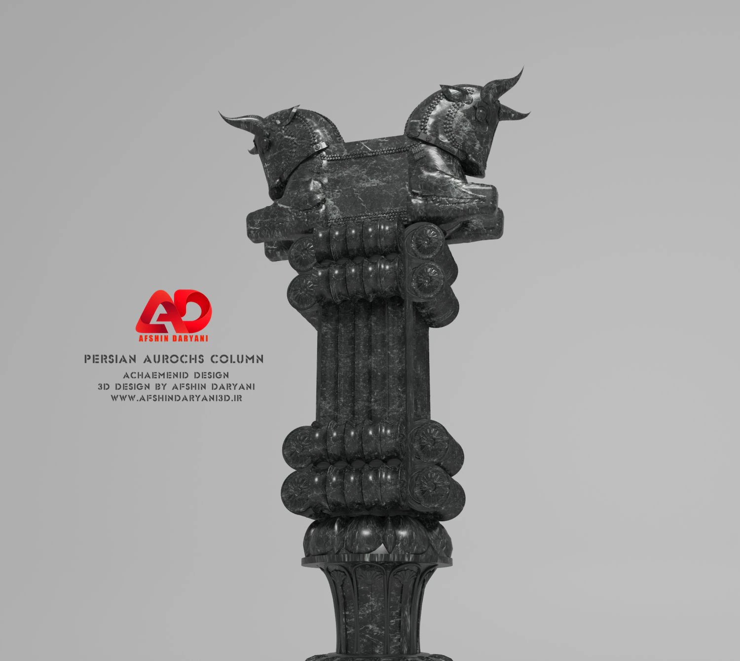 Persian columnachaemenid 3D Model .c4d .max .obj .3ds .fbx .stl .blend 