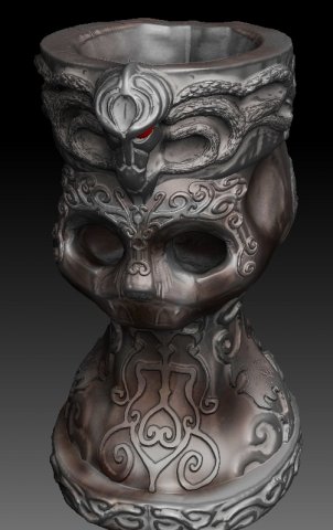 demon relic 3D-printmodel .c4d .max .obj .3ds .fbx .stl .blend 