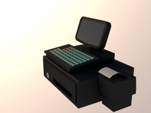 cash desk 2 3D 模型