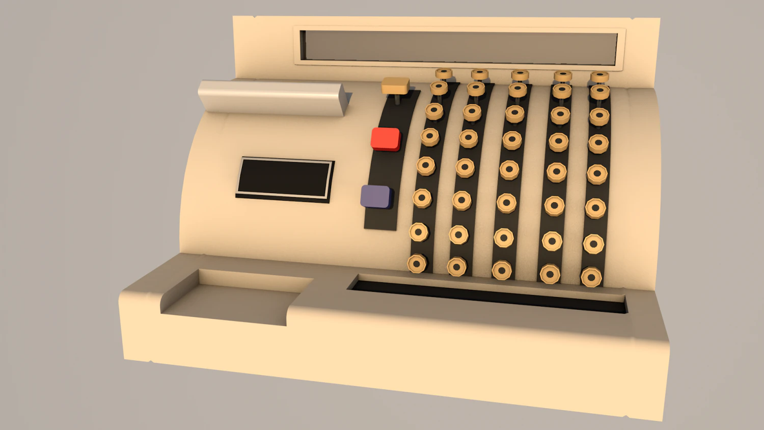 cash desk 3D Model .c4d .max .obj .3ds .fbx .stl .blend 