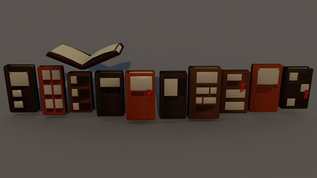 books 3D 模型 .c4d .max .obj .3ds .fbx .stl .blend 