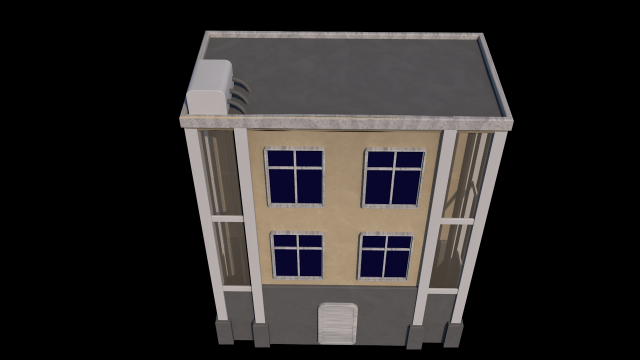 apartment building 3D मॉडल .c4d .max .obj .3ds .fbx .stl .blend 