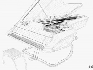 Piano design Modèle 3D