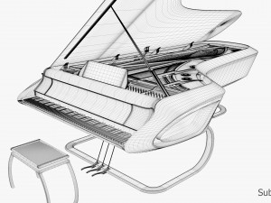Piano design Modèle 3D