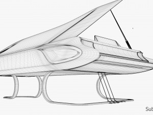 Piano design Modèle 3D
