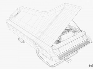 Piano design Modèle 3D
