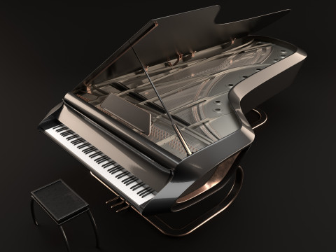 Piano design Model 3D