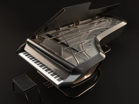 Piano-ontwerp 3D Model