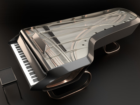Piano design Modèle 3D