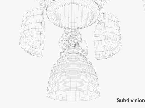 Rocket spaceship Model 3D