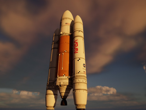 Rocket spaceship Model 3D