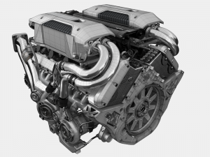 Bugatti chiron engine Model 3D