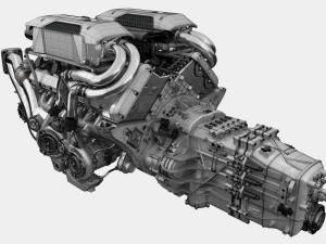 Motor Bugatti Chiron Modelo 3D