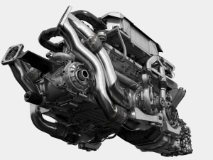 Motor Bugatti Chiron Modelo 3D