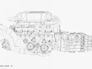 Bugatti chiron engine Model 3D