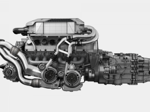 Bugatti chiron engine Model 3D