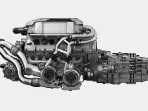 Motor Bugatti Chiron Modelo 3D