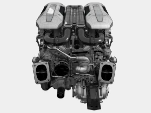 Motor Bugatti Chiron Modelo 3D