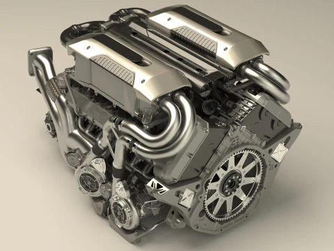 Motor Bugatti Chiron Modelo 3D