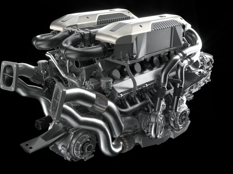 Bugatti chiron engine Model 3D