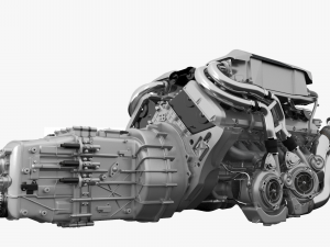 Bugatti chiron engine Model 3D