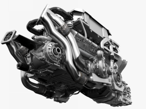 Bugatti chiron engine Model 3D