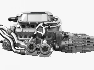 Motor Bugatti Chiron Modelo 3D