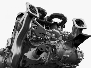 Motor Bugatti Chiron Modelo 3D