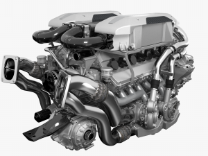 Bugatti chiron engine Model 3D