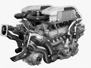 Motor Bugatti Chiron Modelo 3D