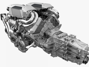 bugatti chiron engine 3D Models