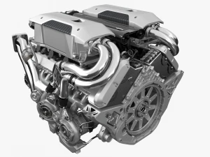 Motor Bugatti Chiron Modelo 3D