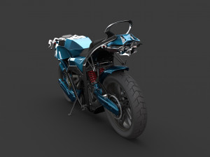 Futuristic motorcycle Modello 3D