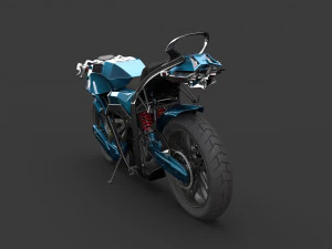 Futuristic motorcycle 3D Model
