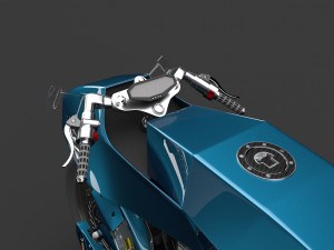 Futuristic motorcycle Modello 3D