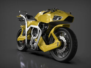 Futuristic motorcycle 3D Model
