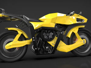 Futuristic motorcycle 3D Model
