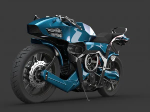 Futuristic motorcycle 3D Model