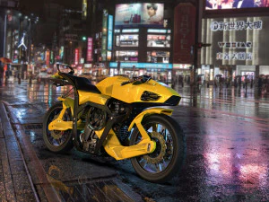 Futuristic motorcycle 3D Model