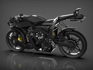 Futuristic motorcycle Modello 3D