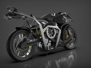 Futuristic motorcycle Modello 3D