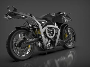 Futuristic motorcycle 3D Model