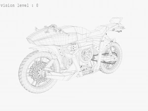 Futuristic motorcycle 3D Model
